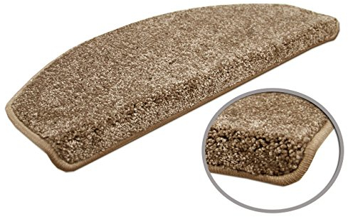 Velours-Stufenmatte Triumph Taupe (halbrund) einzeln oder im 15er Set in 2 Größen