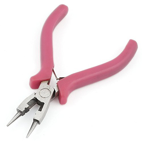 Aexit Red Zangen & Kneifzangen Plastic Coated Griff silberfarben Rundzange Werkzeug Rundzangen 12.70 cm