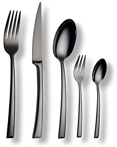 ECHTWERK EW-BS-3010S Bestickset, Svart, för 6 Personer