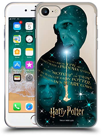 Head Case Designs Officially Licensed Harry Potter Voldemort Yew Wand Deathly Hallows XXXVIII Gel Case [Military Grade] Compatible with Apple iPhone 7/8 / SE 2020 & 2022 and Compatible with MagSafe
