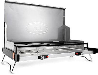 GSI Outdoors Pinnacle Pro 2-Burner Propane Camp Stove, 25,000 BTU