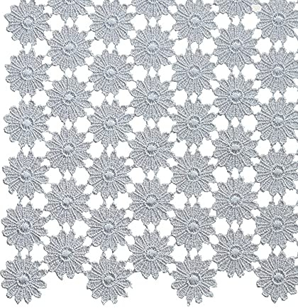 matches21 HOME & HOBBY Tischdecke Freya 30 x 30 cm Elegante Vollspitze in Grau Vintage Deckchen Retro-Deko Polyester