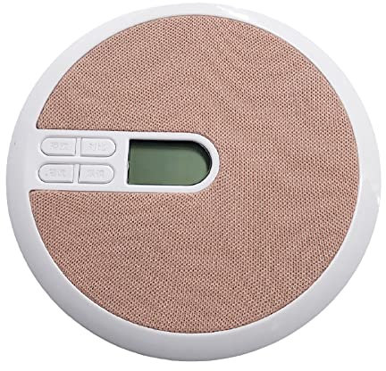 ZXNQ Portable DVD/VCD/CD player, English Walkman Repeater, Headphones and microphones can be connected, One-click transcription,light brown