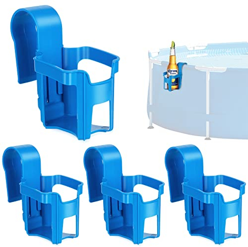 Pool Getränkehalter, Becherhalter Poolrand Multifunktionaler Poolzubehör, Schwimmbad Getränkehalter Aufbewahrungskorb Flaschenhalter Bier Pool Zubehör für Pool Aufstellpool Schwimmbecken (4 Stück)