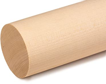 WoodMind | Rundstäbe Ahorn | Rundstab Holz Holzstäbe rund Holzrundstab Rundholz Treppensprosse Durchmesser 25 mm, Oberfläche geschliffen, Staffelpreise 1 Stück