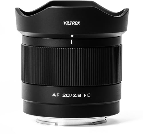 VILTROX Lente AF de marco completo de 20 mm f2.8 FE, 20 mm f/2.8 para Sony e Mount, lente gran angular para Sony e Mount a7cr a7cii a7c a6700 zv-e100 a6600 a6400 a7iv a7iii