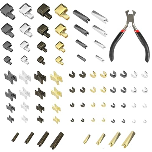 60 Stück Reißverschluss Reparatur Set, Ersatz Zipper für Reißverschlüsse Reisverschlussreparaturset Metall Ersatzzipper Schieber Kit mit Installieren Sie Zangen (4 Farben)
