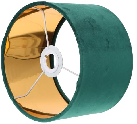 WOONEKY Lampenschirm für Tischlampe aus Stoff mit Dekorativer Lichtabdeckung und Einfachem Design für Wohnzimmer mit Grünem Bezug und Stilvollem Diffusem Licht