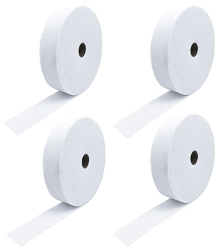 4 rotoli di imbottitura in misto cotone su un rotolo da 6,3 cm × 45 m di gelatina per tappeto, imbottitura da un rotolo di imbottitura per tappezzeria, rotoli di cotone per strisce di imbottitura da