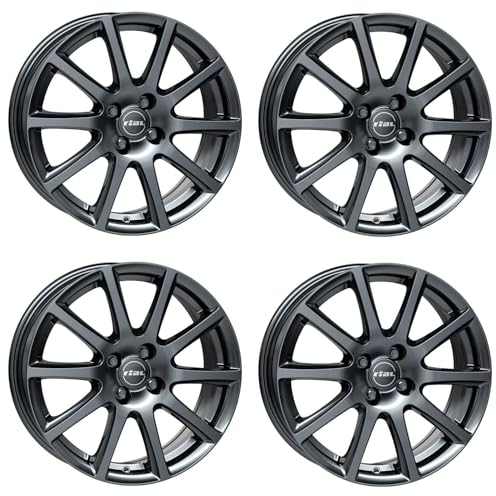 4x Rial Felgen Alufelgen Milano 6.5Jx16 ET40 4x100 titanium kompatibel mit HYUNDAI Accent Getz i10 i20