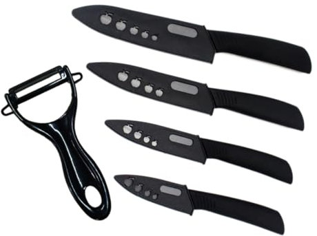 TOPBATHY Set da 5 Pezzi Coltello in Ceramica Tritatutto Coltello da Cucina in Ceramica