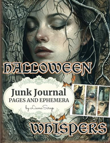 Halloween Whispers by LianaScrap: Junk Journal Pages and Ephemera