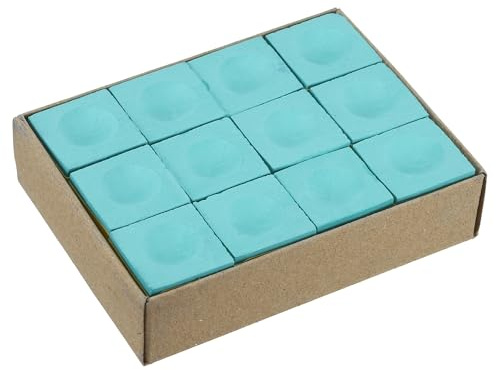 PATIKIL Billiard Pool Cue Chalk, 24 Pack Snooker Billiard Cue Chalk Pool Stick Chalk Table Accessories for Billiards Cue Stick Tip, Light Green