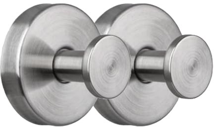 TOEECY 2 Piezas Ganchos Ventosa de Vacío Redondos para Baño Cocina Acero Inoxidable Colgadores Sin Taladrar Impermeables Soportes Multiusos para Toallas Pared