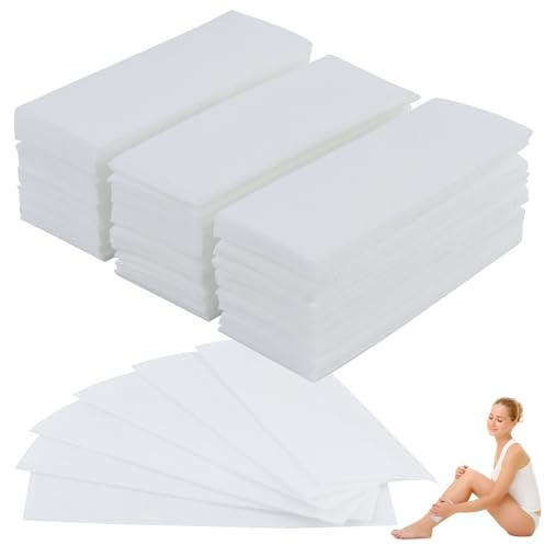 100 Pieces Professional Paper Wax Paper Strips for Hair Removal, Non Woven Waxing Strips Face for Women Facial Body Arms Legs Hair Cleaning and Remover (7×21cm, 2.8x7.9 Inch)