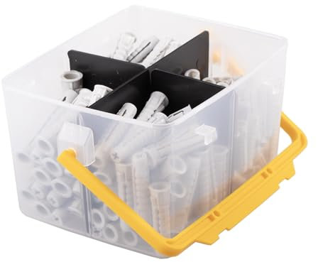 Allzweckdübel Set, 6x30mm (80 Stück), 8x40mm (80 Stück) und 10x50mm (20 Stück) Universal Spreizdübel aus Polypropylen in einer praktischen Dübel Box für Befestigungen in Stein, Ziegel und Beton