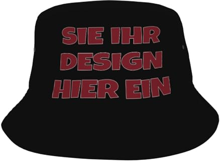 Fyralune Fischerhut personalisiert für Herren und Damen – Selbst gestalten Bucket Hat Sie Ihren eigenen Anglerhut mit Text, Logo Sonnenhut oder Bild Sommer