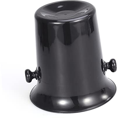 ULTECHNOVO Escupidera Negra De Plástico para Cata De Vinos con Cubo Redondo De Hielo y Doble Asa Cubeta para Descarga De Vino para Eventos y Bodegas
