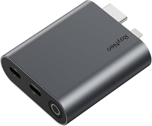 RayNeo HDMI-Adapter für iPhone 14 und ältere Modelle mit Lightning-/HDMI-Geräten, integrierter Akku und Laden und Abspielen