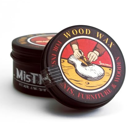MisTNOisE 3.5oz Wood Wax – Hand Cream Grade Beeswax Polish for Wooden Tableware & Cutting Boards | Made with Beeswax, Palm Wax, Sunflower Oil & Vitamin E | Developed with a Cosmetics Lab