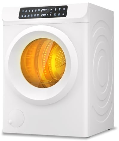 VCJ 3.6 cu.ft Portable Dryer, 1400W Electric Clothes Dryer with 12 Drying Modes & LED Control Panel, Front Load Compact Dryer for Home, Apartment, Dorms