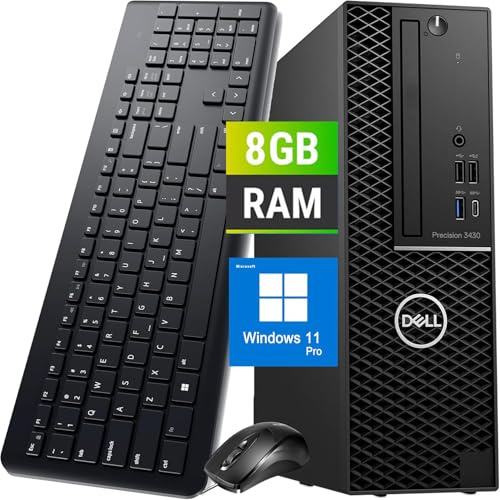 Dell OptiPlex 3430 SFF Ordenador de Sobremesa, Intel Core i7-8700, 8GB RAM, SSD 256 GB, HDMI, Teclado QWERTY, Ratón, USB WiFi, Windows 11 Pro (reacondicionado)