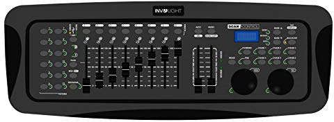 Involight ScanControl DMX-512 Controller, 12 Geräte mit jeweils bis zu 16 DMX-Kanälen steuerbar, Jogwheels, USB