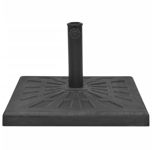 vidaXL Sonnenschirmständer Harz Quadratisch Schwarz 19 kg