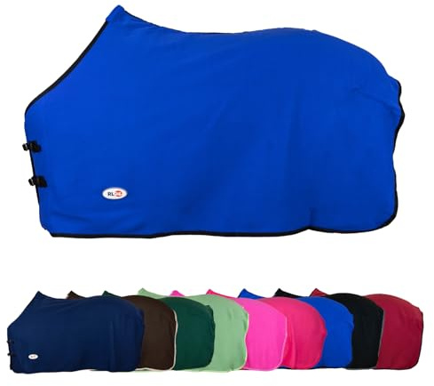 RL24 - Abschwitzdecke Basicline – Pferdedecke – Royalblau – 55cm | Transportdecke mit Schweifkordel, Widerristpolster & Metallverschluss – atmungsaktive Fleecedecke – Pferde Zubehör