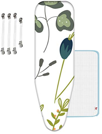 LSSUP BüGelbrettbezug, 160x60cm, 100% Baumwolle, Extra Dicke Polsterung, BüGeltischbezug Universal, Inkl BüGeltuch und 4 Spannern, XXL