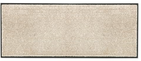 Rutschfeste Türmatte waschbar Innen - Punkte beige 67 x 150cm (Rechteckig) | Strapazierfähig Fußmatte Innenbereich Schmutzfangmatte pflegeleicht Sauberlaufmatte robust Fussmatte Eingangsbereich Haustür
