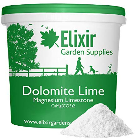 Elixir Gardens Dolomite Lime | Weights of 500g-25kg | Raises pH of Acidic Soil & Perfect for Brassicas | Magnesium Limestone | 10kg Tub | Treats up to 200 sq.m