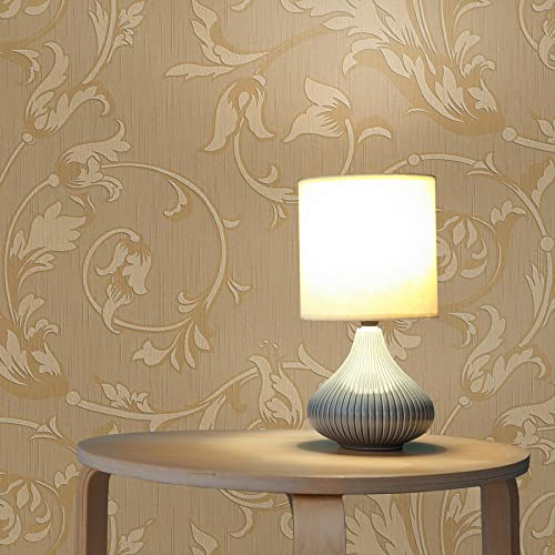 Tapete Blumen Lenni M1-No.3796 | Vliestapete | Orange | Beige | Klassik | Barocktapete