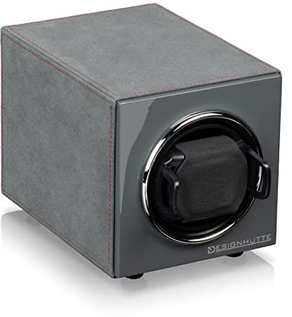 DESIGNHÜTTE® Uhrenbeweger Manhatten - Grau/Grau