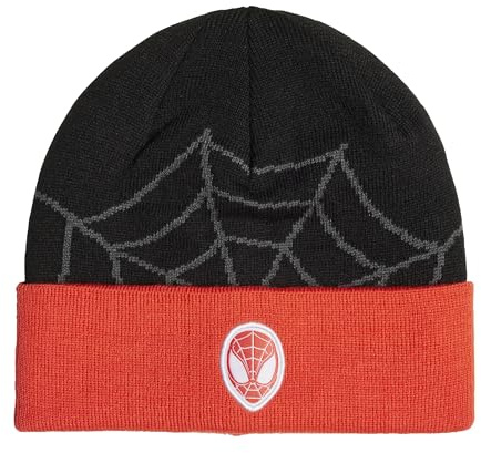 adidas Jungen Marvel Spider-Man Beanie, Black/Bright Red, XS