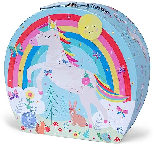 Kids Tin Afternoon Tea Party Musical Girl Set 11 Piece Rainbow Fairy With Decorative Matching Storage Box Eco Friendly