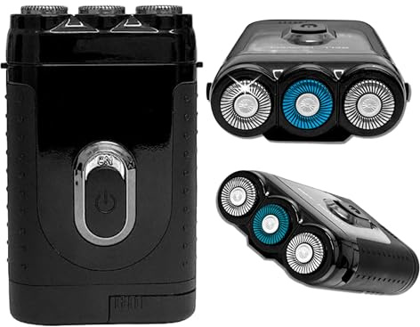 Tacshaver Rotary Electric Razor for Men - Rotary Electric Shavers for Body Hair Trimmer - Waterproof & Rechargeable Beard Trimmer - Personal Care Hair Razor & Bald Head Shaver for Mens Grooming Kit