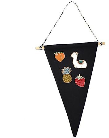 jojofuny 2stücke Hängendes Abzeichen-banner Multifunktionales Wimpel-display Für Broschen Und Anstecknadeln Inklusive Baumwollmaterial Farbe s Schwarz s Für Kreative -dekorationen Und