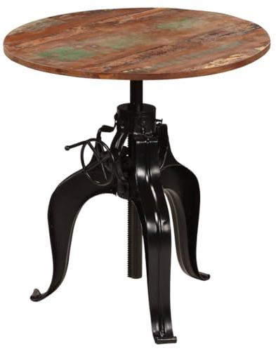 ZQQLVOO Esszimmertisch Kitchen Table Konferenztisch Lounge Bartisch Bartisch Massives Altholz 75x(76-110) cm