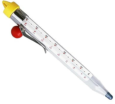 Ciieeo Küchenthermometer Glas Candy Thermometer Für Sirup Und Backen Mit Clip Hitzebeständig Zum Kochen Flüssiger Lebensmittel Präzise Messung Für Süßwaren Marmelade Und Brot