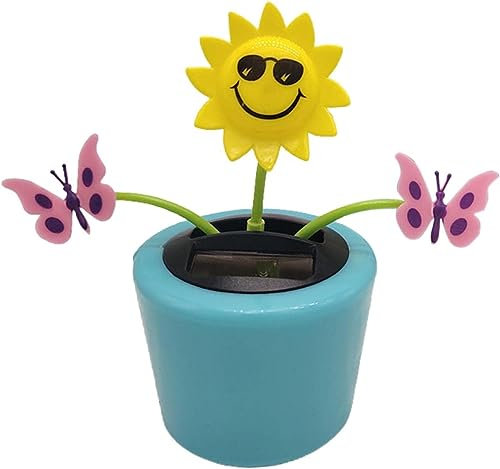 Solar Dancing Flower | Sunflower Dancing Toy | Solar Dashboard Decorations | Shaking Head Car Ornaments For Car Desk Decor Solar Powered Dancing Flower Toy