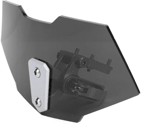Pare-brise de Moto en Acrylique, Clip Réglable surélevé sur le Déflecteur de Vent, Extension de Pare-brise pour les Motocyclistes (Noir fumé)