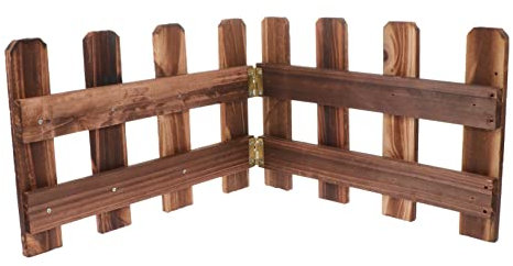 FONDOTIN 1pezzi Recinzione in Legno Pastorale Decorazione Esterna per Giardino Realizzata Sicura e Durevole per Uso Prolungato