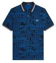 Fred Perry Camisa de doble punta, polo, Cobalto sombreado, L