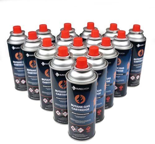 Eurocatch Gaskartusch - 16st - Butangas - Gasflaskor - Gaskassetter - Butangaskassetter - Påfyllning - 227g