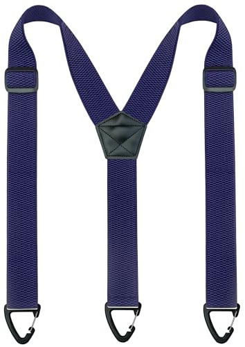 RBOCOTT Hidden Navy Blue Braces Suspender for Men Under Clothes with 3 Snap Loop(1.48 Wide)(3)