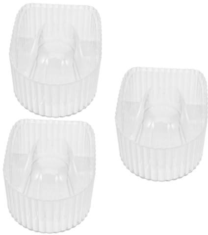 Ipetboom 3piezas Bol De Remojo Para Uñas Herramienta De Manicura Transparente Para Ablandar Cutículas y Limpiar Uñas Para Tratamientos y Remoción De Esmalte Casa y Salones