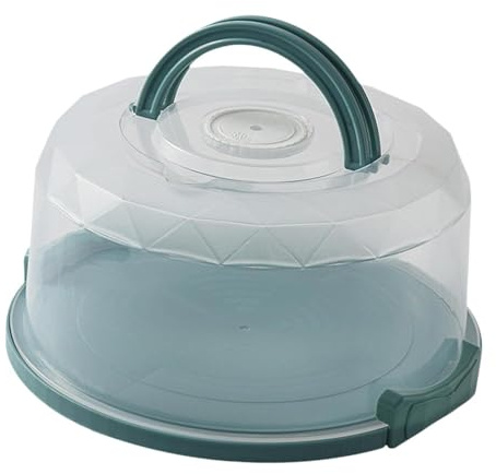 LOVIVER Cake Carrier with Cover and Handle 8 inch Cake Cake Box Dustproof Cake Carry Container Cupcake Holder for Parties Dishes
