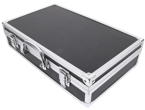 Gatuida Handheld Mikrofonkoffer 2 Stück Aluminium Aufbewahrungsbox Schwarz Stabil Und Verschleißfest Für Drahtlose Mikrofone Ktv Karaoke Party Organizer