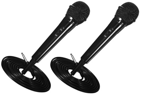 Didiseaon 2piezas Micrófono Cable De Micrófono Dinámico De Mano para Karaoke Cantar y Transmisión Portátil para Uso Doméstico Teléfono y Amplificador
